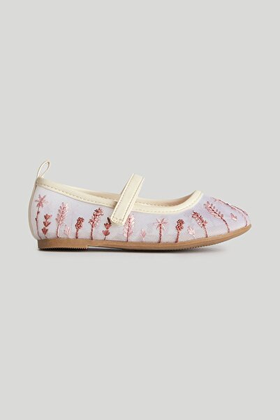 MOTHERCARE Floral Mesh Ballerina Shoes