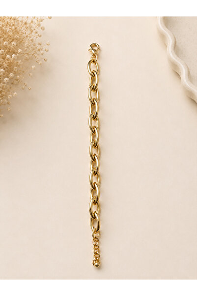 Lilith Takı Thick Gold Chain Bracelet |   Showy Big Ring Bracelet |   Strong ...