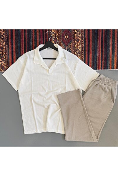 WENMİNG Men's Bürümcük T-Shirt Tracksuit Summer Casual Top and Bottom Set