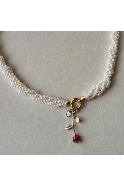 ZEZ PEARL JEWELRY Altın Uyumlu Nevbahar İnci Kolye
