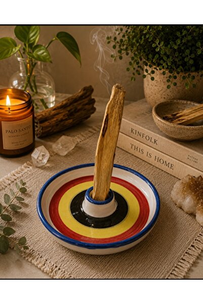 WoodBay Seramik Palo Santo Ağaç Tütsülük / 2 Adet Ort.20 Gr.Palo Santo Tütsü