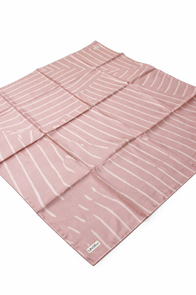 Levidor Tivil Pure Silk Scarf Ist 2650-1 Powder Pink Gray Pattern