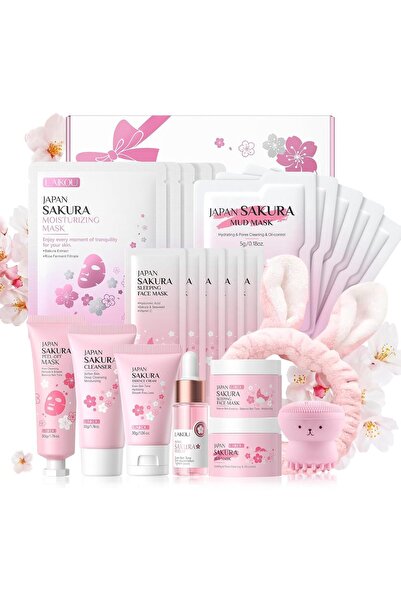 LAIKOU Skincare Set for Girls, 23pcs Travel-Friendly Daily Facial Skincare Ro...