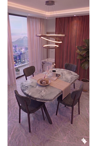 Avenza living Nova Serisi Modern Yemek Masası Takımı - 4 Kişilik Salon & Mutf...