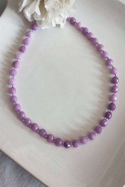 c-bhadu naturel Certified Polygonal Lepidolite Natural Stone Pendant
