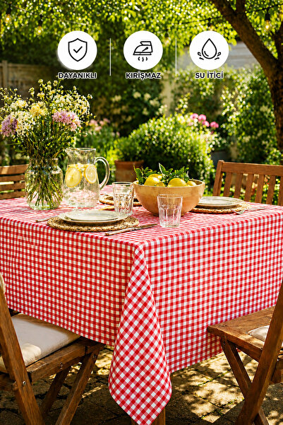 Pötikare Tablecloth Organization Tablecloth Water Repellent Anti-Wrinkle Durable Picnic Garden Party Tableware O