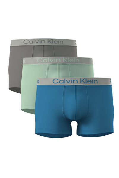 Calvin Klein Erkek Trunk Logo Detaylı Çok Renkli 3'lü Boxer
