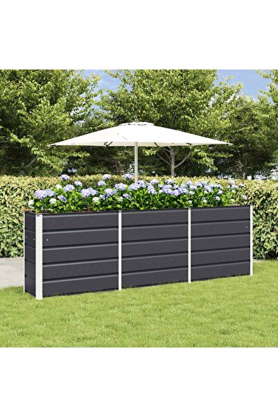 vidaxl Jardiniera Antracit 240 x 40 x 75 cm Otel