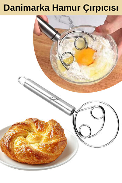 Shopura Hamur Çırpma Teli - Çelik Danimarka Hamur Çırpıcı