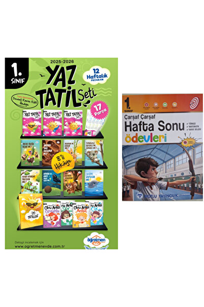 öğretmen evde 1.SINIF YAZ TATİL SETİ +ÇARŞAF ÇARŞAF HAFTASONU ÖDEVLERİ İKİLİ ...