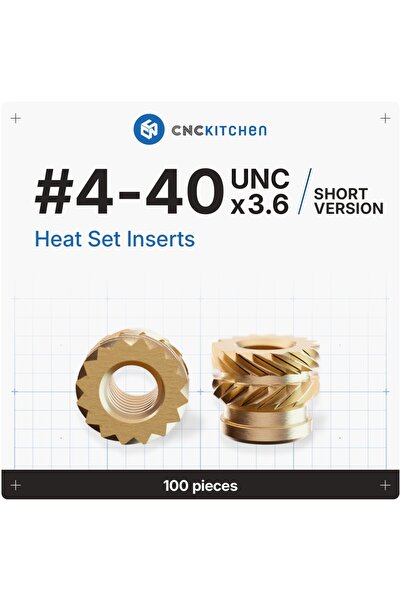CNC Kitchen Piulite inserabile #4-40x3.6mm (varianta scurta) 100buc