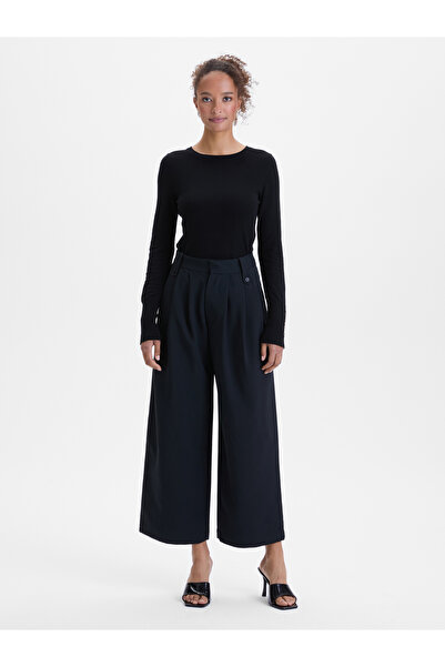 ORSAY Pantaloni negri de damă cu picior larg