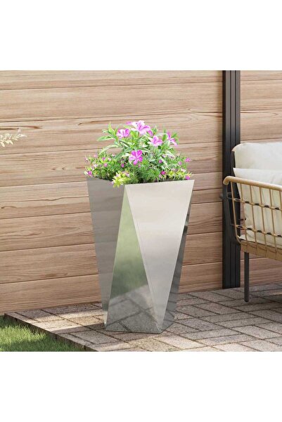 vidaxl Jardiniera Argintiu 40 x 40 x 75 cm Otel Galvanizat
