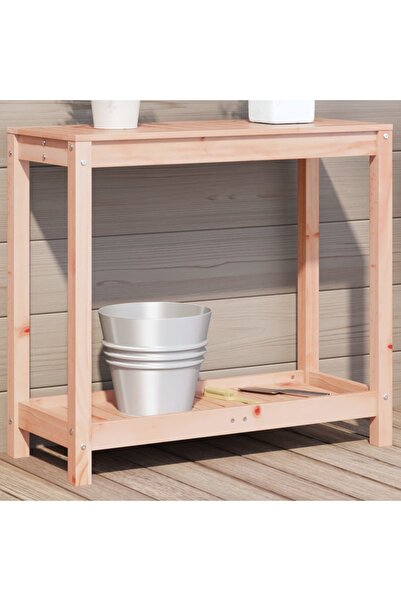 vidaxl Masa de plantare cu raft, 82,5x35x75 cm, lemn masiv de pin