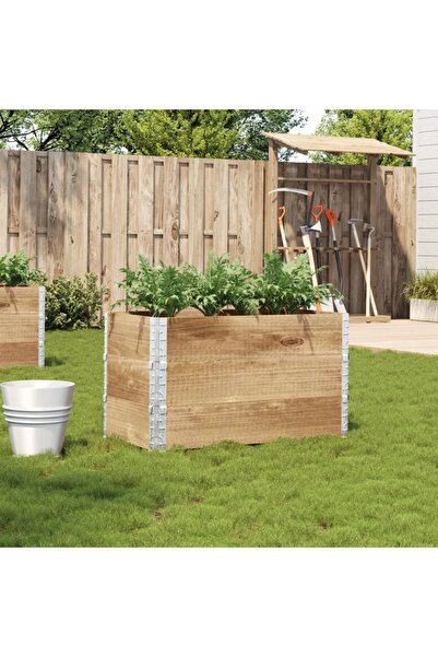 vidaxl Jardiniera de gradina, 100x50 cm, lemn masiv pin