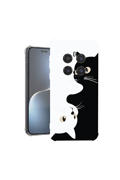 bestcase Husă Antișoc pentru Honor Magic7 Pro, Pisici Alb-Negru, 1926356 AS 2017