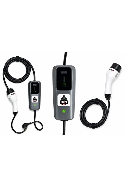 GD 24 Pt3.5e 3.5 KW 8 Katmanlı Korumalı Taşınabilir Elektrikli Araç Şarj Ciha...