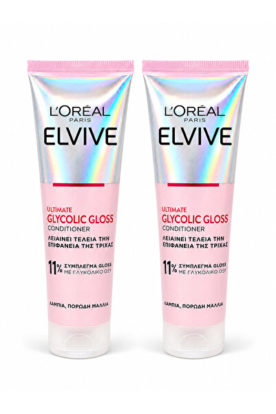 L'Oreal Paris إلفيف كريم بلسم الشعر المنعم بالجليكوليك لمعان مثالي 150 مل × 2...