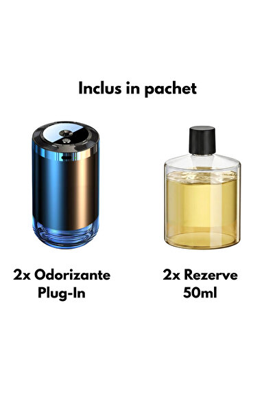 PRIMEDEO Set 2X Odorizant Auto, Rezerve Parfum Incluse