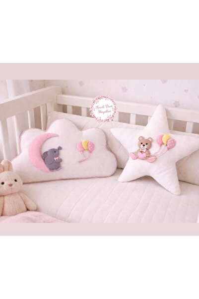 Keçeli parti hayalleri Baby Room Crib Pillow Cloud and Stars