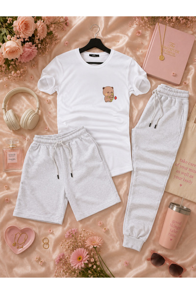 SILATU Qwim 3-Piece T-Shirt Shorts Tracksuit Women's Stylish Set