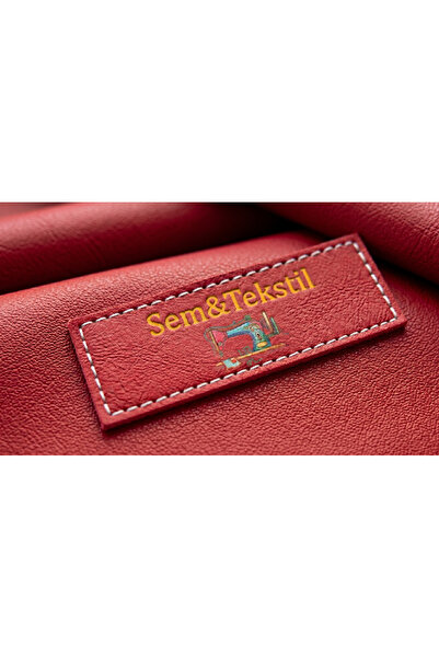KİŞİSELLEŞTİRİLEBİLEN BASKILI Suni Deri Etiket 100 ADET , renkli deri etiket, İsim, marka, ünvana Özel, 1,5x5 Cm,