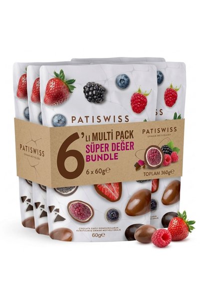 Patiswiss Berry Mix Draje, 60G x 6 Adet