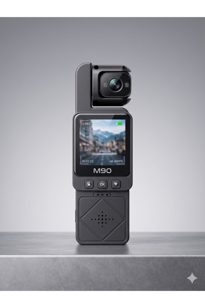 M90 4K Ultra HD Aksiyon ve Vlog Kamerası | Kompakt Tasarım, LCD Ekranlı