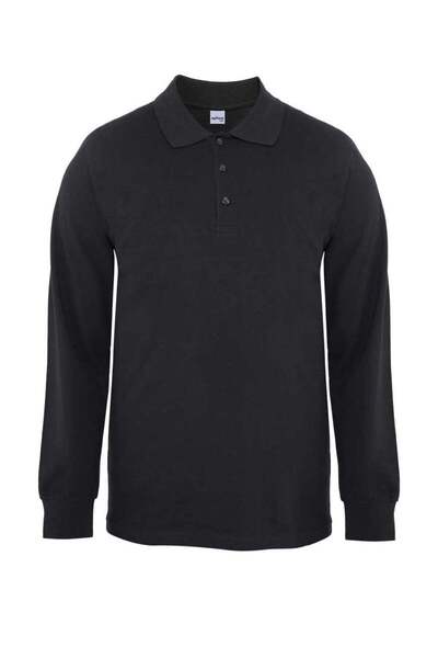 MyForm My Form Polo Collar Long Sleeve Summer T-Shirt-Black