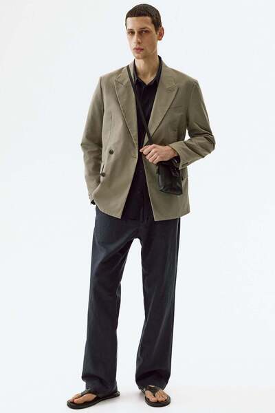H&M Regular Fit Linen-blend trousers