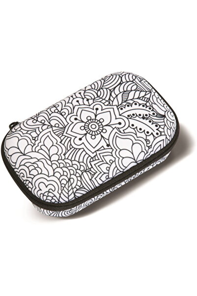 Zipit Zippered pencil case, Color In Storage box - Leaves