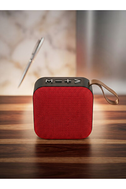 ERDİNEKS Askılı ve Kumaş Tasarımlı Mini Bluetooth Hoparlör - 5W Güçlü Ses, Şa...