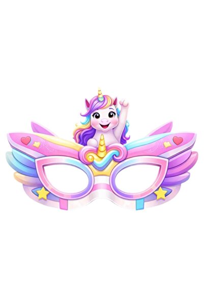 Partiden Unicorn Karton Parti Maskesi 6Adet