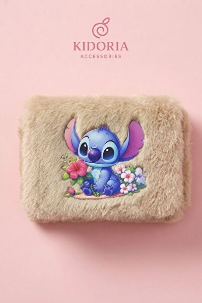 Kidoria Stitch Peluş Cüzdan Kawaii Tasarım Bozuk Para Cüzdanı