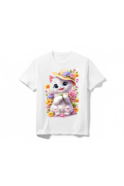 URBANTRENDSTORE تي شيرت لطيف للجنسين من Cute Kedicik للبنات برقبة دائرية وأكم...