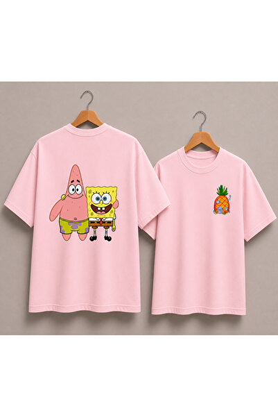 VODEXA Tricou oversize unisex PETRİK (SÜNGER OB) Imprimat, 100% bumbac, croia...