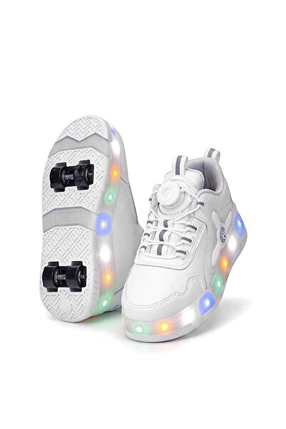 Ayakkabı Fuarı Elit EYL034 Erkek Çocuk RGB LED Işıklı Çıkarılabilir Tekerlekl...