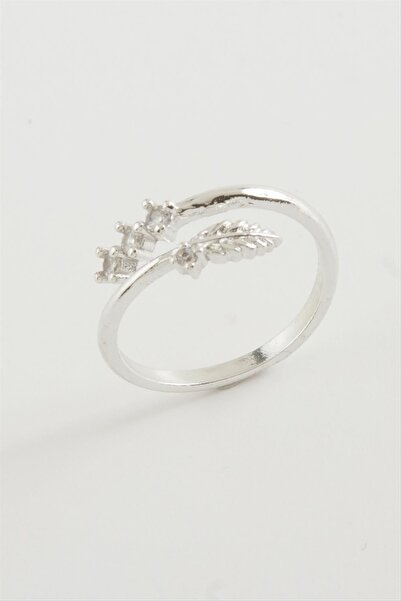ZERO LAND Ilkeshop Leaf Zircon (100058) Stone Ring-Yellow