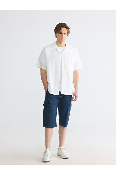 LC Waikiki Nevavm Regular Fit Men's Jean Shorts with Difference