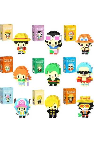 womistore Bricks One Piece Anime Serisi Blok Yapı Taşı Figür (Rastgele 1 Mode...