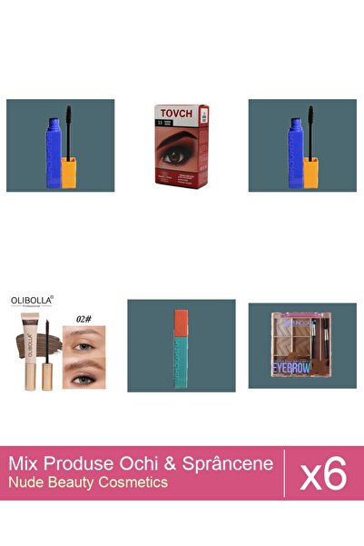 Makeup Set Mix 6 produse Rimel Sprancene: Rimel Ushas , Negru, Vopsea sprance...