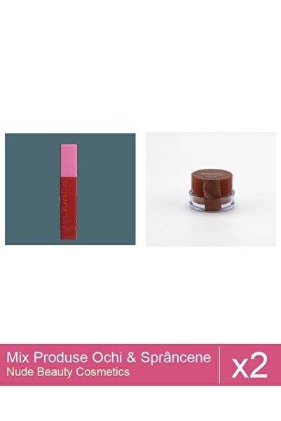 Makeup Set Mix 2 produse Rimel Sprancene: Rimel Ushas , Negru, Gel pentru spr...