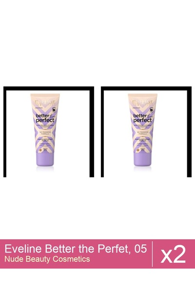 Makeup Set 2x Eveline Better the Perfet, 05 ( creamy beige) 30 ml