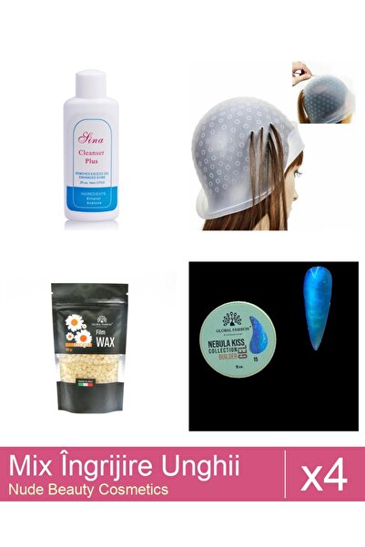 Makeup Set Mix 4 produse Ingrijire Unghii: Nebula Kiss 15 , 15 g, Casca suvit...