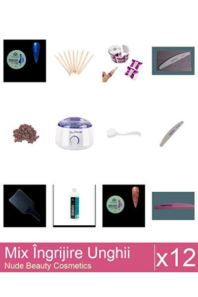 Makeup Set Mix 12 produse Ingrijire Unghii: Incalzitor ProWax, Pile unghii Em...