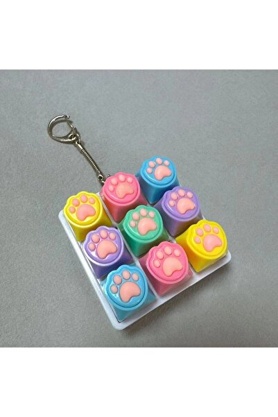 Choice27 colorful4 Cute Cat Claw 9 Keys Finger Keyboard Stress Relief Decompr...