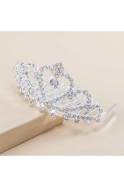 Choice None Rhinestone crown hair comb