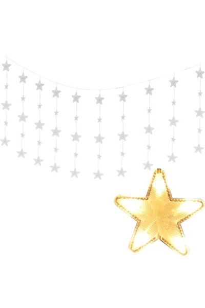 Goliat Perdea luminoasă decorativă cu 170 de stele LED - albă, economică ener...