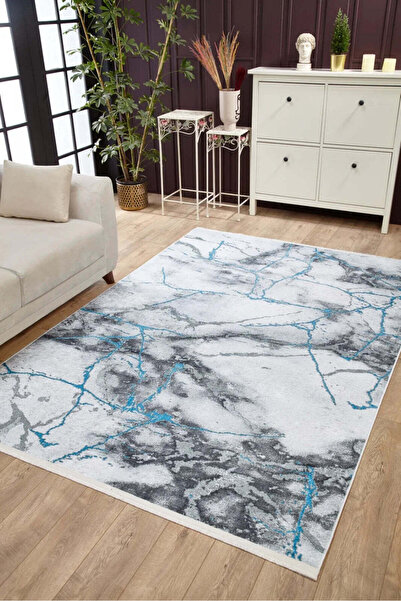 halinet Halı.Net White Modern Washable Non-Slip Living Room Carpet Haln-Hln1594