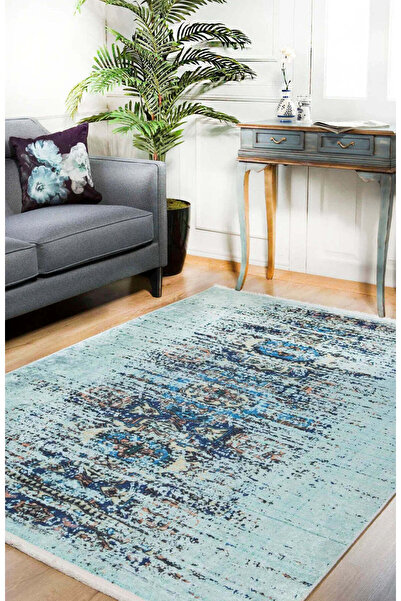 halinet Halı.Net White Vintage Antique Washable Non-Slip Living Room Carpet H...